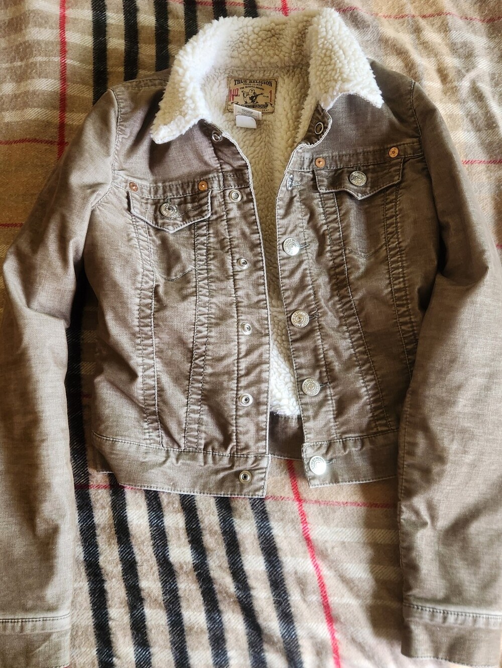 True Religion Jacket Emily Medium (Fits more like a small) Green Gray